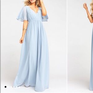 Show Me Your MuMu Dusty Blue Maxi Dress